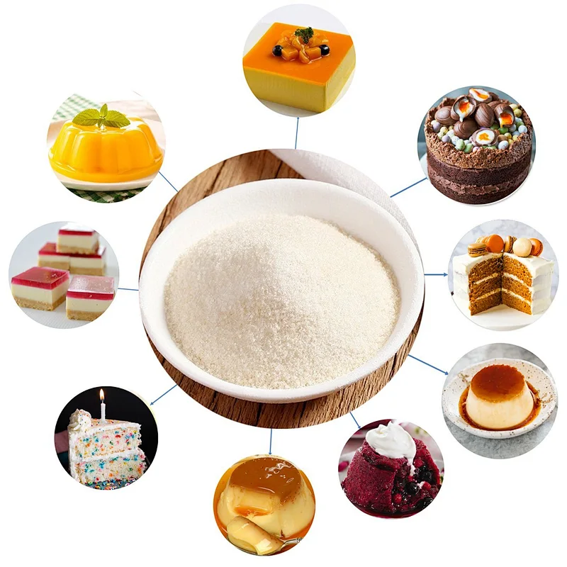 Factory Supply Food Additive Bovine Edible Gelatin Powder 180-280 Bloom for Bakery